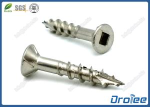 Wholesale 304/316 Stainless Steel Countersunk Head Square Drive Deck Screw w/ 4 Ribs from china suppliers