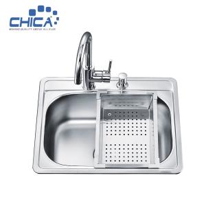 Wholesale Hot Sale SUS304 Stainless Steel Kitchen Sink Single Bowl Kitchen Sink Press Kitchen Sink For Farmhouse from china suppliers