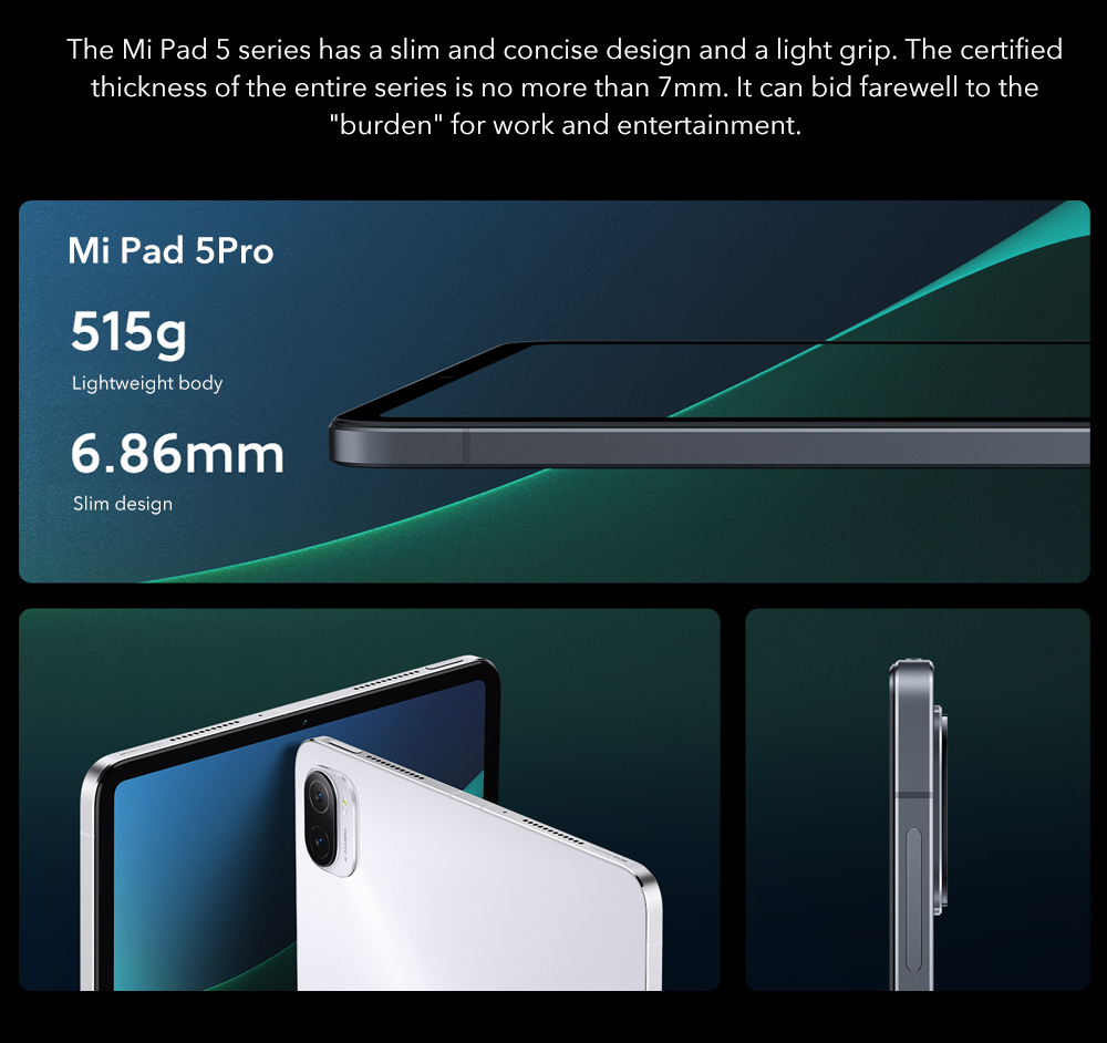 Xiaomi Mi Pad 5 Pro Tablet PC 11 Inch 2.5K LCD Snapdrgon 860 WiFi Version 6GB 128GB Mi Pad 5Pro 2021