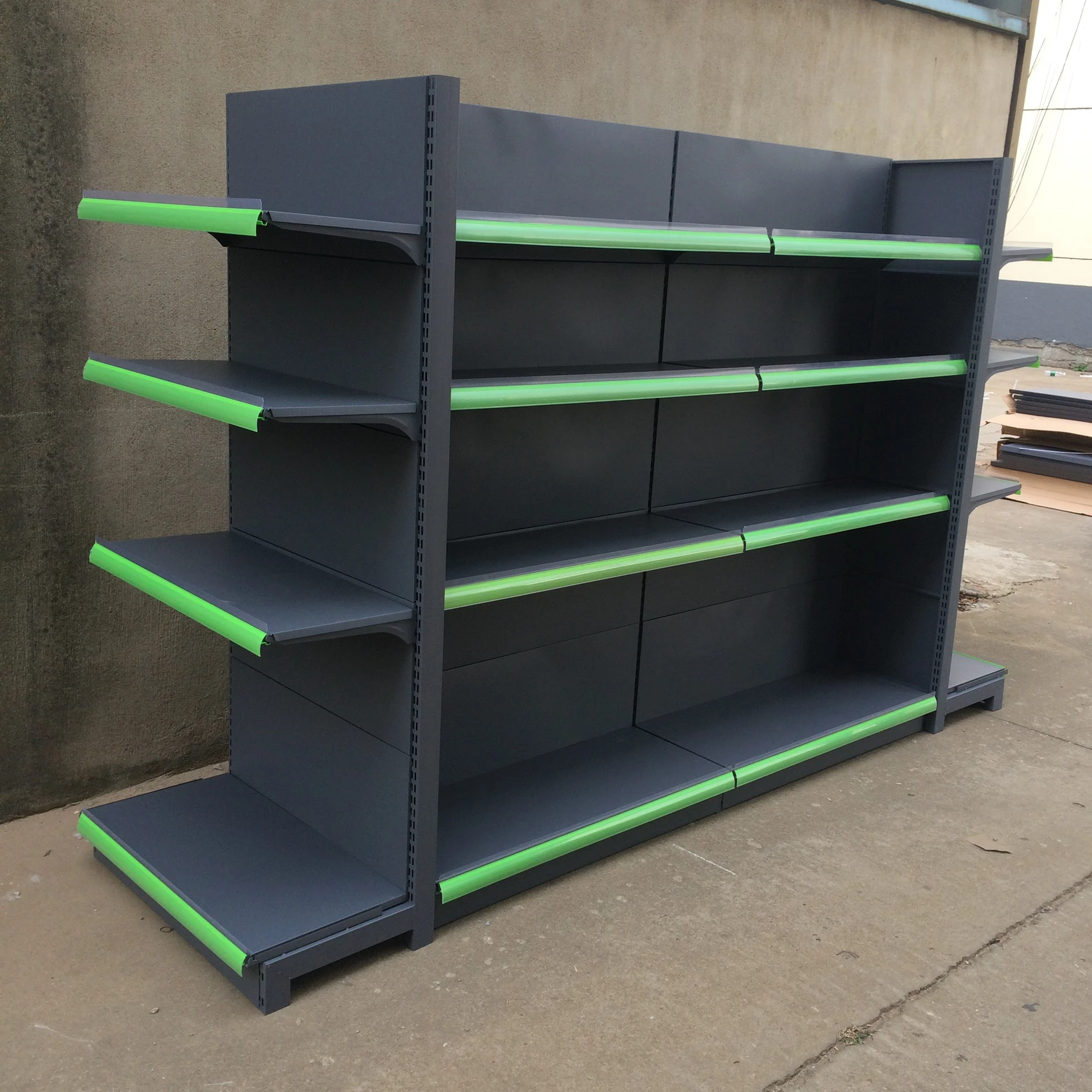 Best Selling Factory customized color size metal heavy duty stands steel rack for grocery store shelves