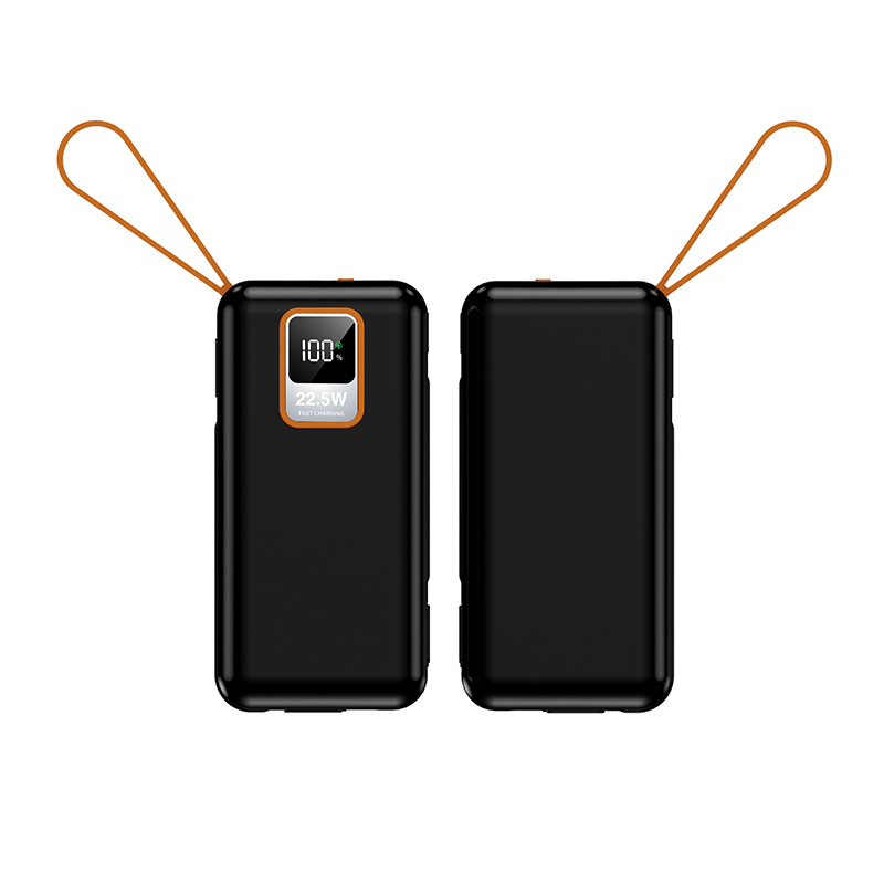 Outdoor 10000mAh TC Port Mini 22.5W Fast Charging Power Bank with Cable and Real Capacity