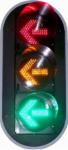Waterproof 300mm LED Traffic Light GE UV Resistance PC Housing With 3 Arrow