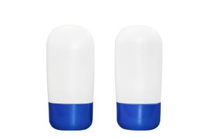 Wholesale 50ml Blue And White PE Sunscreen Bottle Skin Care Packaging UKL33F from china suppliers