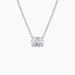 Oval Cut 5A White Cubic Zirconia Shiny Gemstone Pendant Necklaces for Women