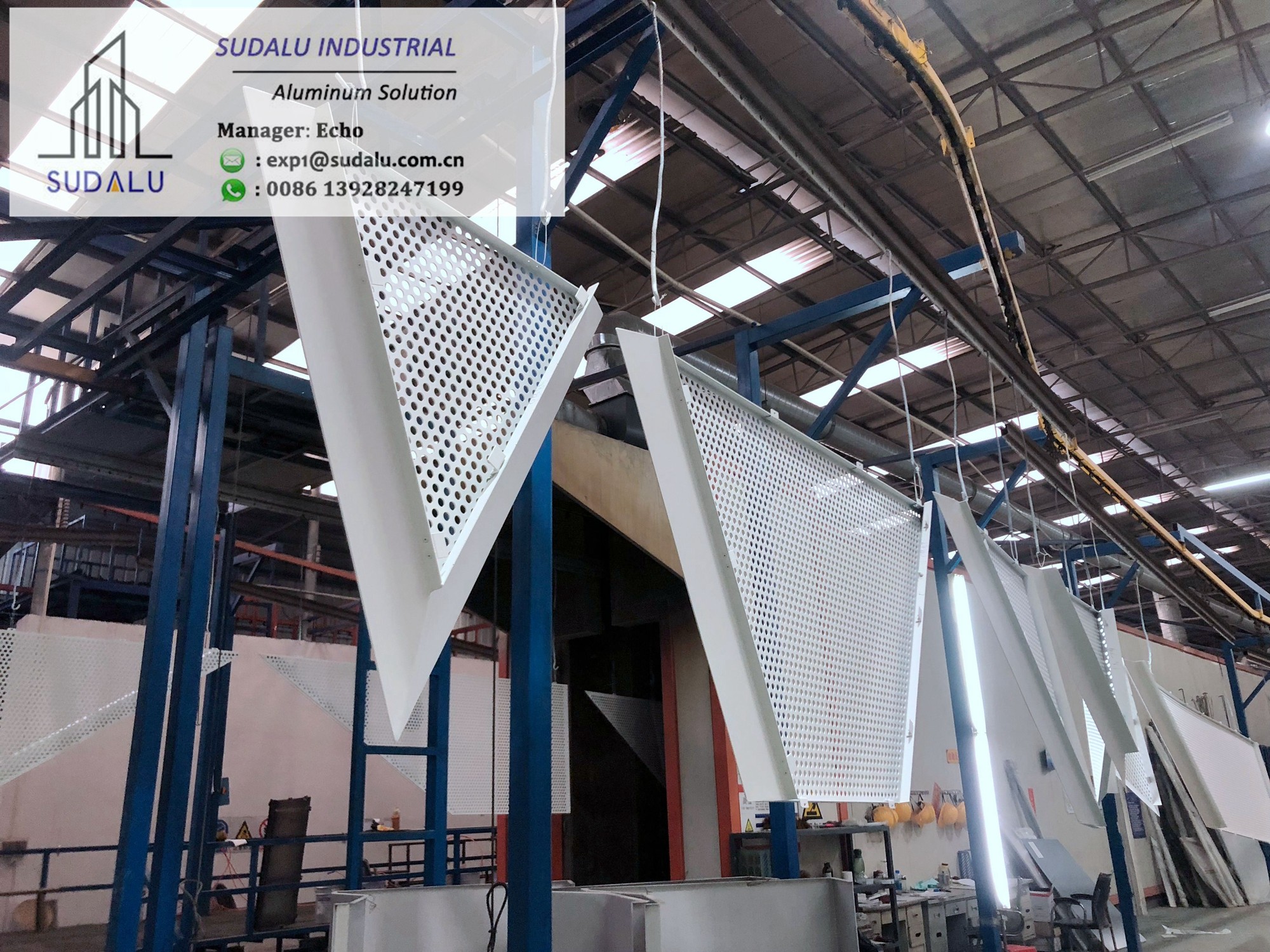 SUDALU Triangle Shape Aluminum Perforated Panel for Facade Cladding