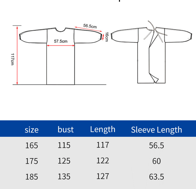 Best Selling reflective SMS safety clothing fast delivery disposable reusable surgical gown sms surgical gown