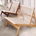 Outdoor Waterproof Teak Frame Villa Patio Furniture Modern Eco-friendly Solid