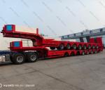 Hydraulic Lifting Heavy Duty Modular Lowboy Truck Semi Trailer with 200t Load