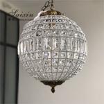 Round Crystal Ball Chandelier Lighting Fixture Lamp Chandeliers Ceiling 60cm