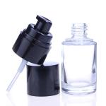 Empty 30ml Cosmetic Container Makeup Liquid Foundation Glass Bottle With Black