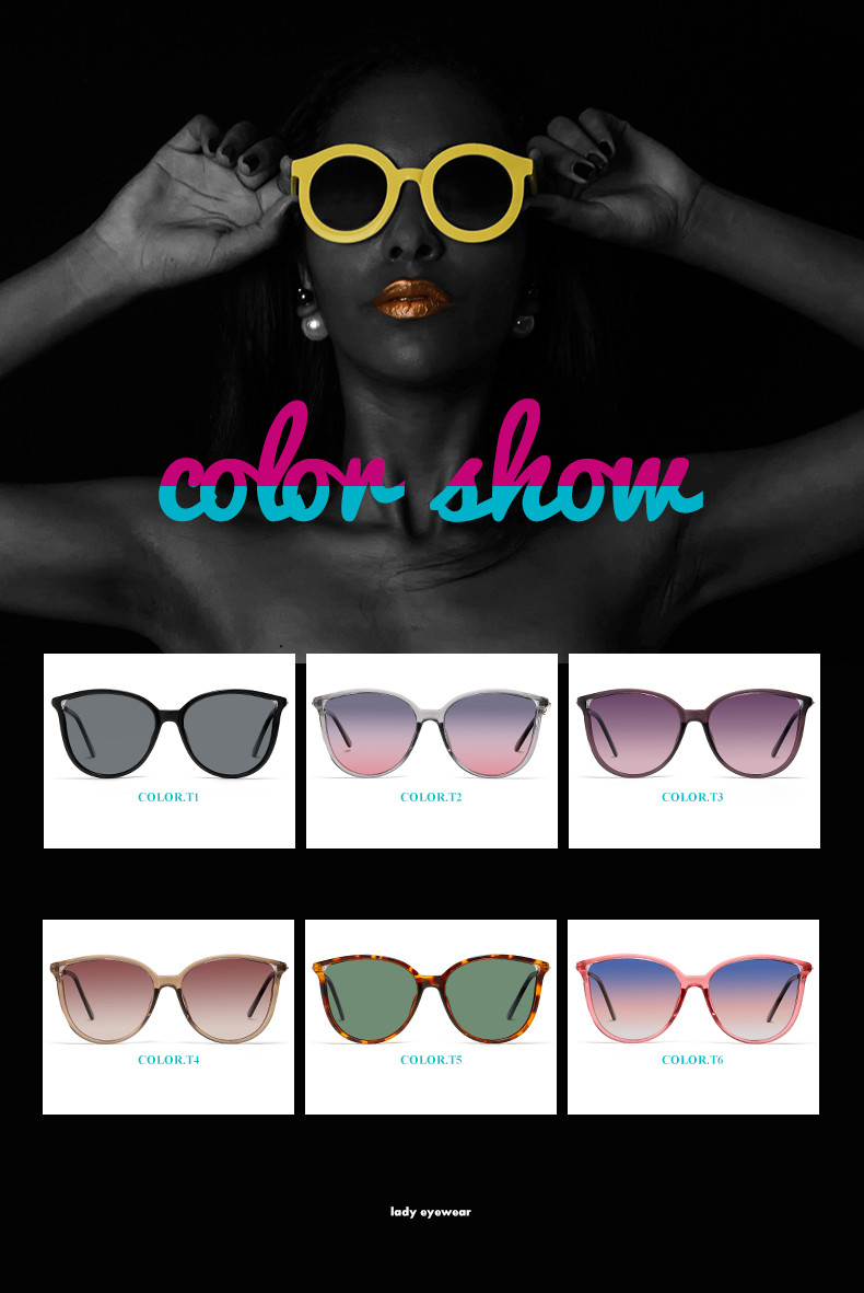 Retro Round Classic Women Handmade Cat Eye Sunglasses
