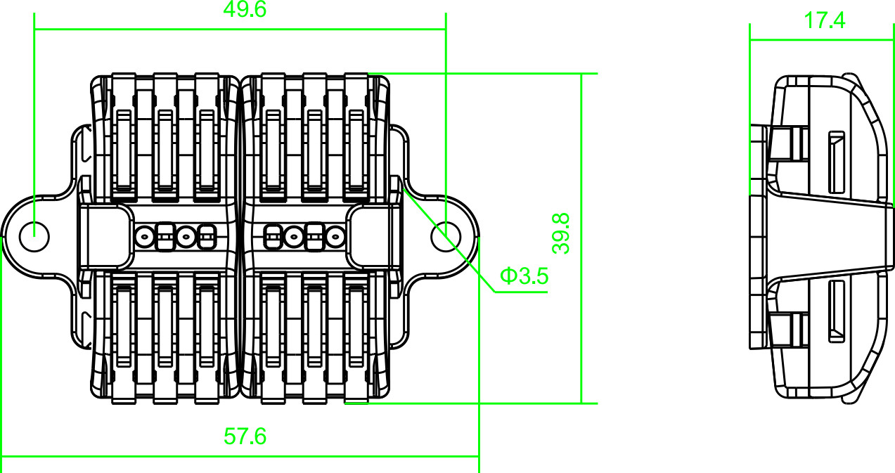 6 Positions Barrier PA66 Strip Terminal Block Wire Connector