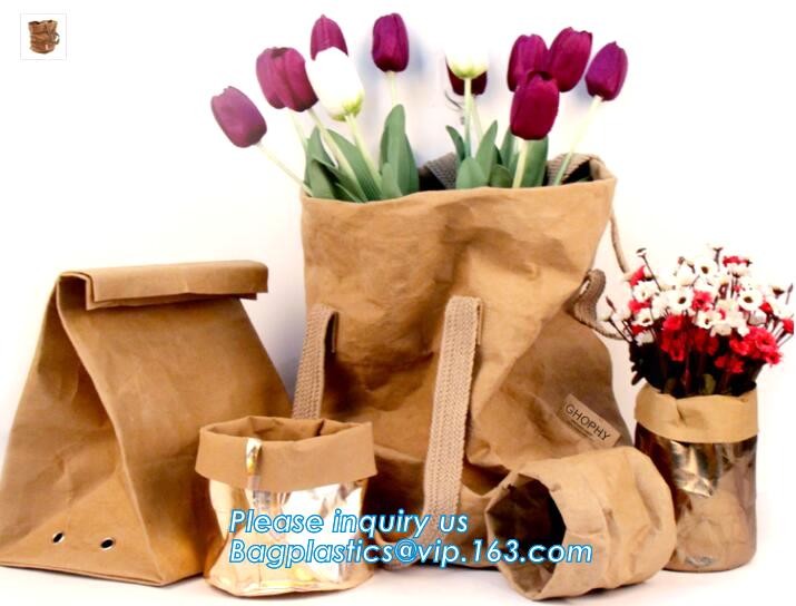 Cheap Lightweight Cheap Brown Custom Made Print Logo Water-proof Tyvek Paper Tote Shopping Bageco reusable promotion gif