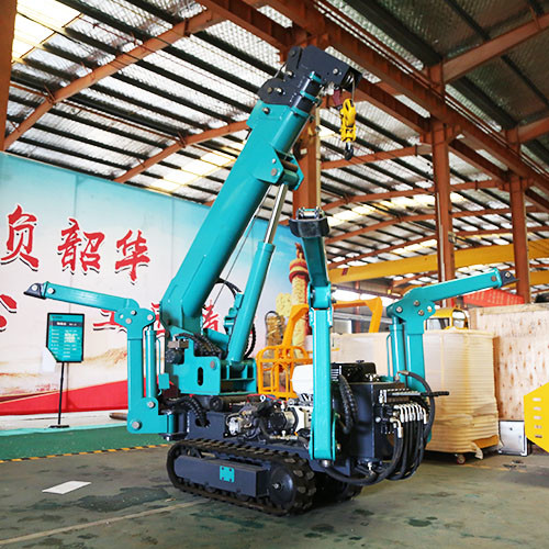 ZHONGMEI China Supplier Mini Hydraulic Telescope 1.2t Tracked Spider Crane With Attachments