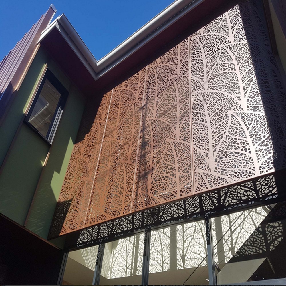 1220*3050mm Laser Cut Designs Aluminum Metal Mesh Decorative Panels Exterior