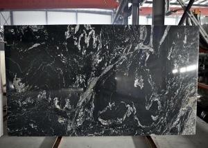 Wholesale Fantasy White Black Natural Stone Slabs Polished / Custom Surface from china suppliers