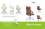 3D Armrest Brown Leather Executive Leather Office Swivel Chairs SGS Aluminum