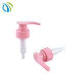 20/410 Ribbed Closure Lotion Bottle Pumps Pink For Cosmetic Skincare