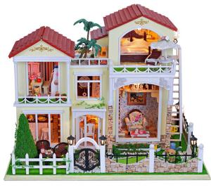 Wholesale Dollhouse, DIY Lights plush House, Wooden Model, Lafite Luxury villas, Seaview, building from china suppliers