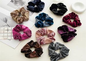 Wholesale Autumn winter pu canary pleuche joint pink black scrunchie color fabric large hair band lady hair band spot accessories from china suppliers