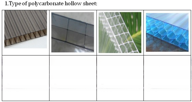 Transparent Polycarbonate Hollow Sheet for Canopies and Carports For UV Protection Weather Ability