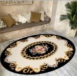 Bohemian Style Ellipse Flower Crystal Velvet Floor Carpets For Sofa And Living