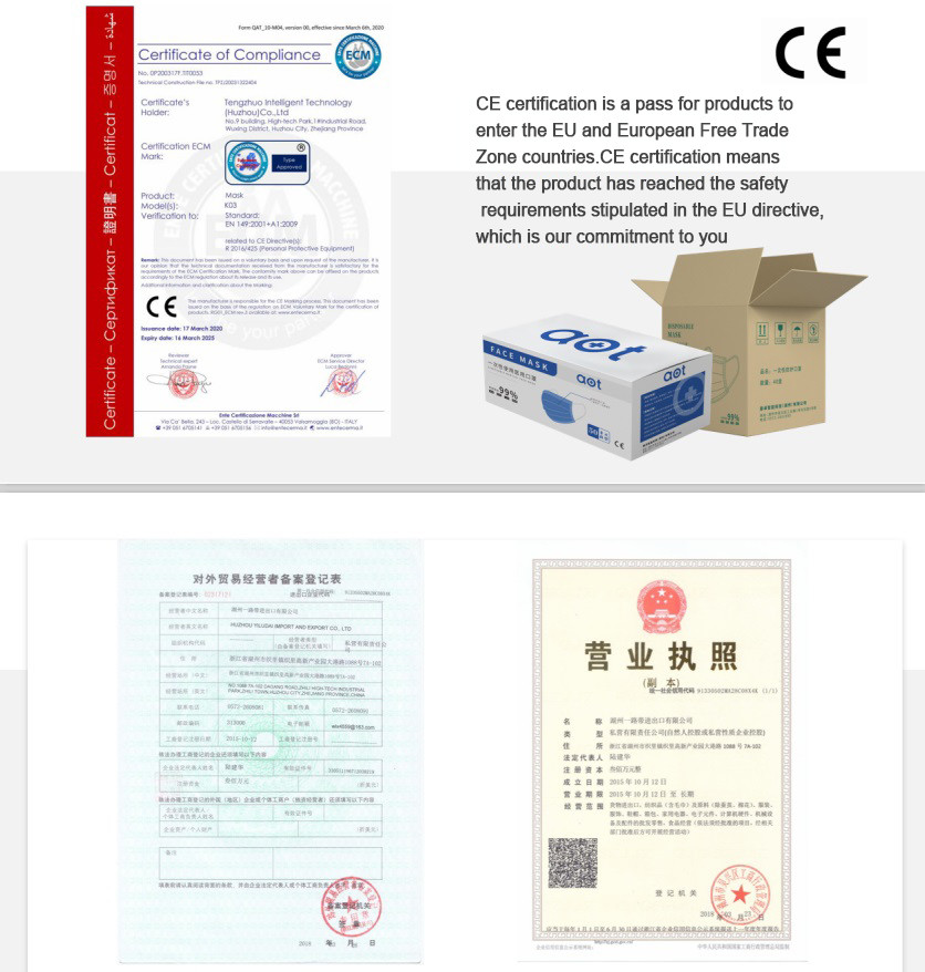 Non Woven Filterable Sanitary Mask Outdoor Face Mask With Elastic Earloop