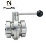 304 316L Sanitary Stainless Steel SMS 3a Dairy Union Set Type Butterfly Valve