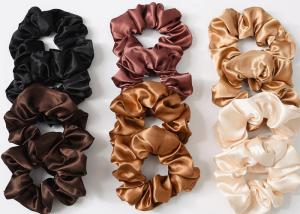 Wholesale satin fabric gold black hair extension scrunchies accessories women's head rope matching headwear spot wholesale from china suppliers