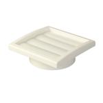 Adjustable Air Outlet Grille in White for Wall Fan Mounting in Construction
