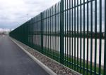 Pvc Coated Green Steel Palisade Fencing Europe 2.4mm Pale For Railway
