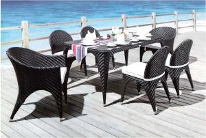Wholesale YLX-RN-045 Black Rattan Chair with White Cushion from china suppliers