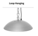 Dustproof 120w Led High Bay Lights High CRI Loop Hanging Black Housing Color