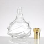 Hot Stamping Super Flint Glass Whiskey Vodka Transparent Bottles for Bar Sleek