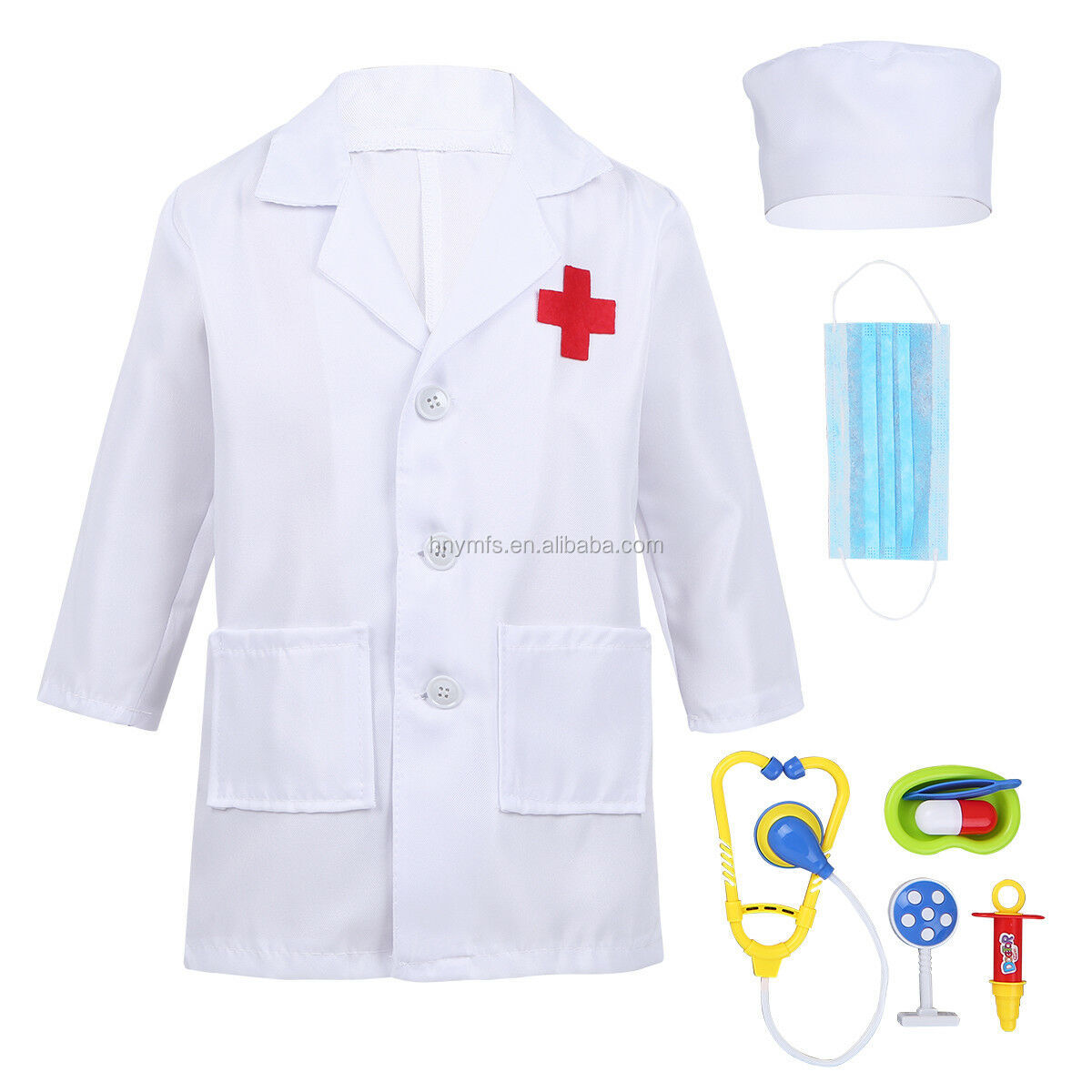 Halloween Kids Doctor Costume White Nurse Uniform Dress Costume Kids