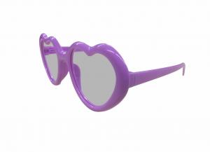 Heart Fireworks Lens Plastic Diffraction Glasses , Wit Heart Shape Frame Rainbow Glasses