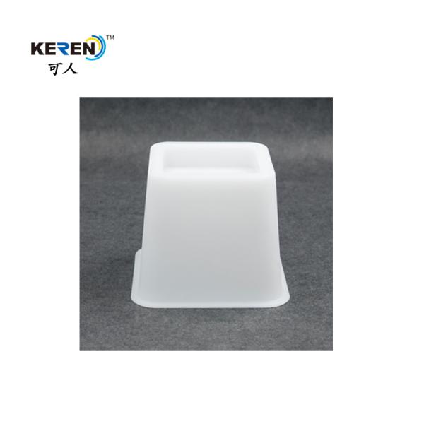 KR-P0258WH White Plastic Adjustable Bed Risers Set Of 4 Wear Protection Easy