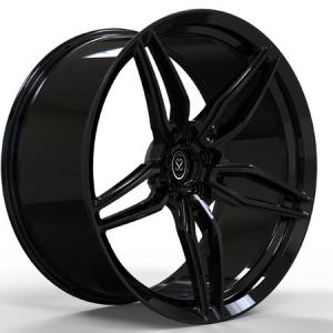 China Staggered 22inch Gloss Black Monoblock Rims Alloy Wheels For Double Spokes Concave Car on sale