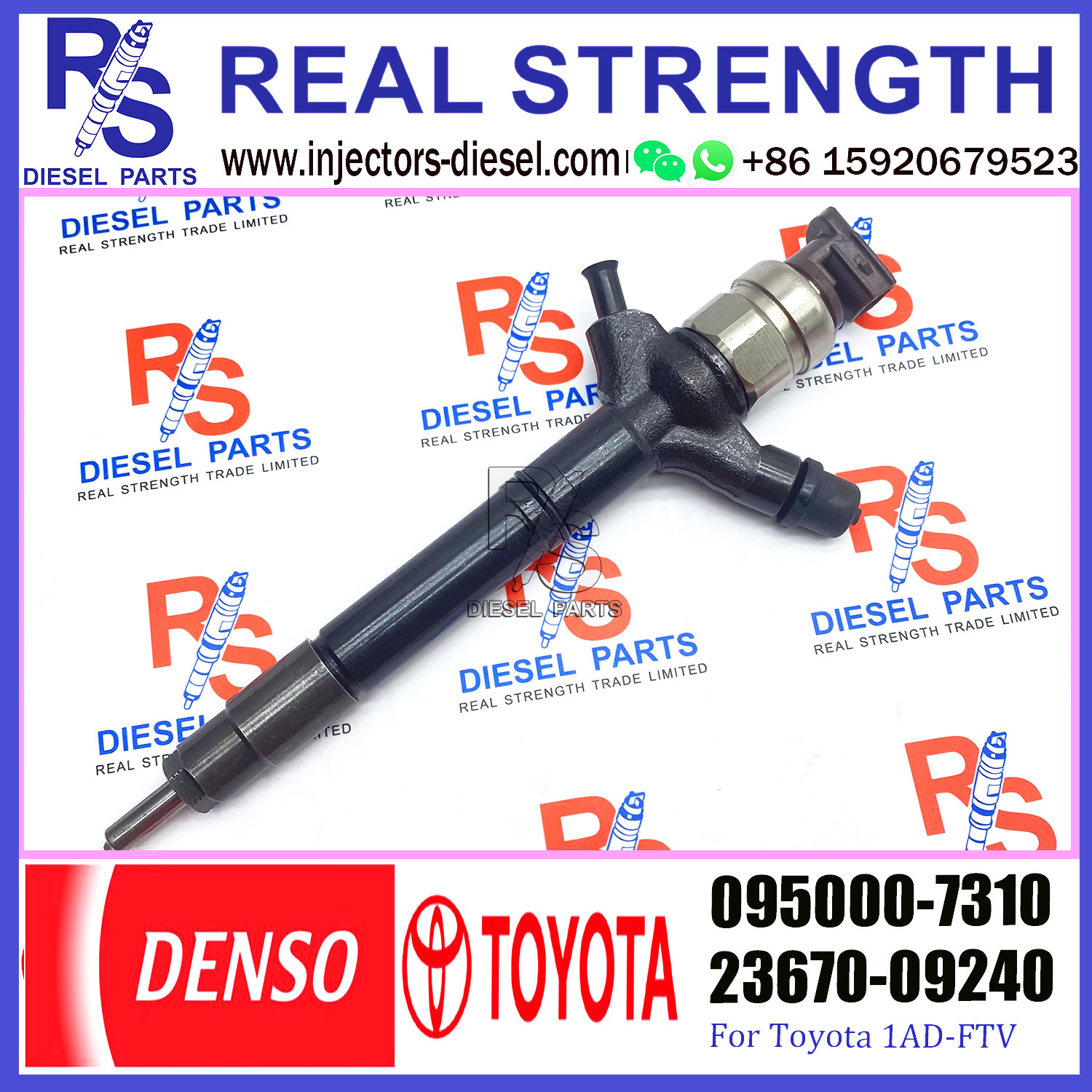 Common Rail Fuel Injector 095000-7310 23670-09240 for TOY-OTA 1AD-FTV 095000-7310 23670-09240