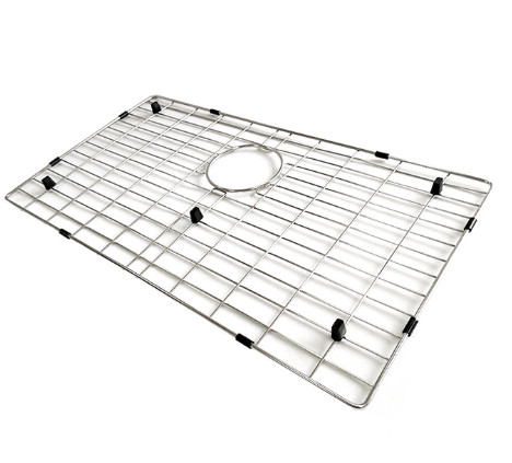 Electrolytic Polishing Kitchen Sink Accessories 304 Stainless Steel Metal Wire Sink Bottom Grid
