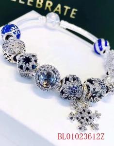 Wholesale 925 silver jewlery 1:1   925 sterling silver bracelet with sky blue beads,OEM accpet from china suppliers