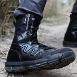 Navy Military Boots With Zipper Lightweight Desert Shoes Waterproof Breathable