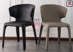 Contemporary Style Leather Dining Chairs With Brown / Black / Gray Color
