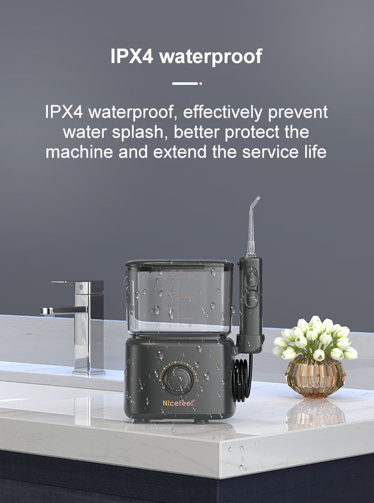 High Pressure Countertop Water Flosser Household Black Oral Irrigator