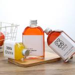 ISO9001 Glass Flat Water Wine Bottle Clear 100ml 200ml Whiskey Container