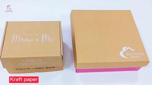 Wholesale Brown Kraft Corrugated Boxes Watermark White Logo Varnish Kraft Paper Shoe Box from china suppliers