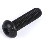 Black 304 Stainless Steel Half Round Head Hexagon Socket Bolt ISO7380 Pan Head