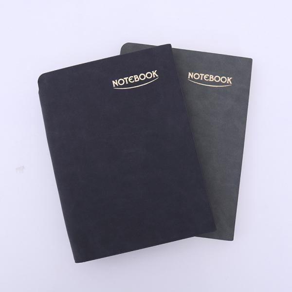 Customized A5 Wood-free Paper PU Resin Cover Leather Journal Notebook Set With