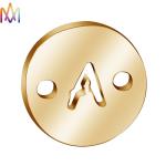 8.5mm 26Pcs A-Z Stainless Steel Letter Charms For Jewelry