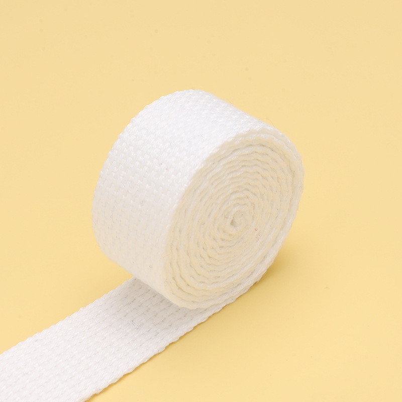 20mm-50mm Thickened Polyester Cotton Webbing School Bag Backpack Handbag Canvas Strap Solid Color Plain Weave Strap